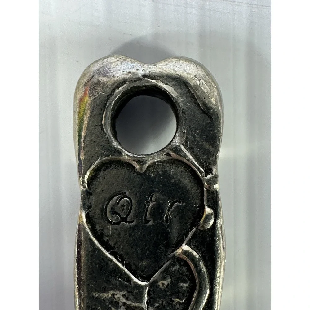 Tin Woodsman TW Crosby & Taylor Vintage Pewter Measuring Spoons on Standing Rack